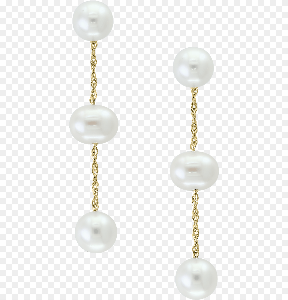 Cultured Freshwater Pearl Triple Drop Earrings In 14k Freshwater Pearl Drop Earrings, Accessories, Earring, Jewelry Free Png Download