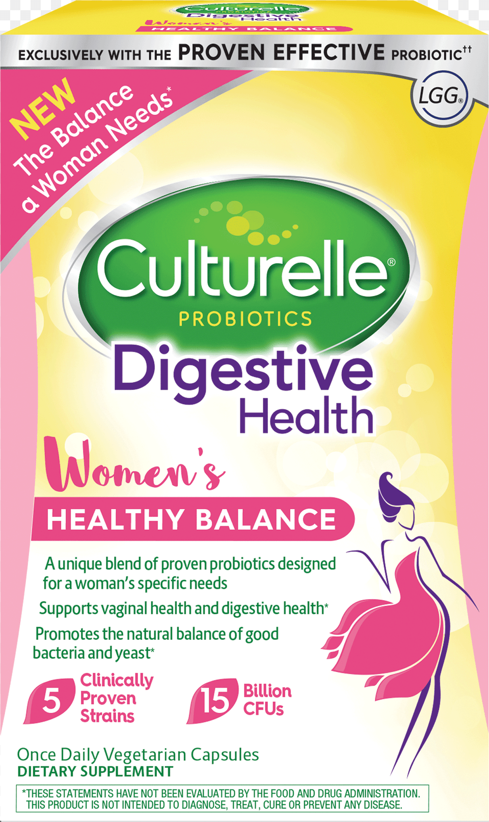 Culturelle Digestive Health Women S Healthy Balance Culturelle Women, Advertisement, Herbal, Herbs, Plant Free Transparent Png