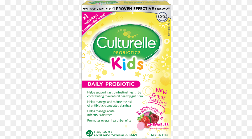 Culturelle Probiotics Kids Daily Probiotic Berry Chewables Health Amp Beauty, Advertisement, Herbal, Herbs, Plant Png