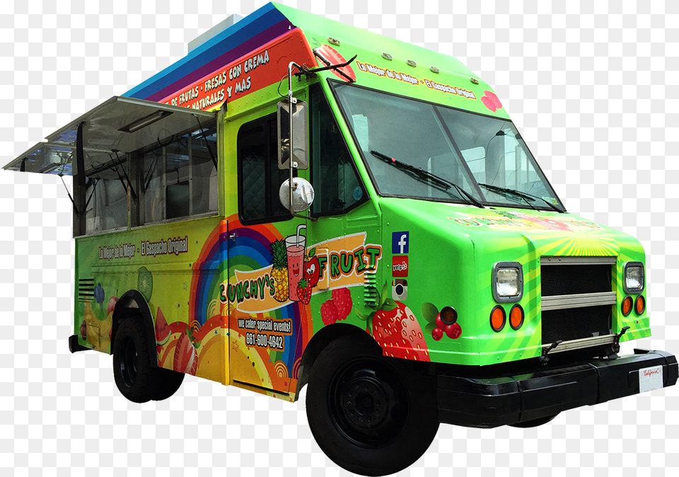 Cunchys Fruit Snow Cone Food Truck Food Cart, Transportation, Vehicle, Machine, Wheel Free Transparent Png