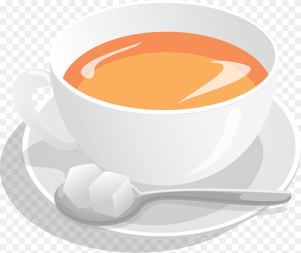 Cup And Saucer Clipart, Cutlery, Spoon, Beverage, Tea Free Png