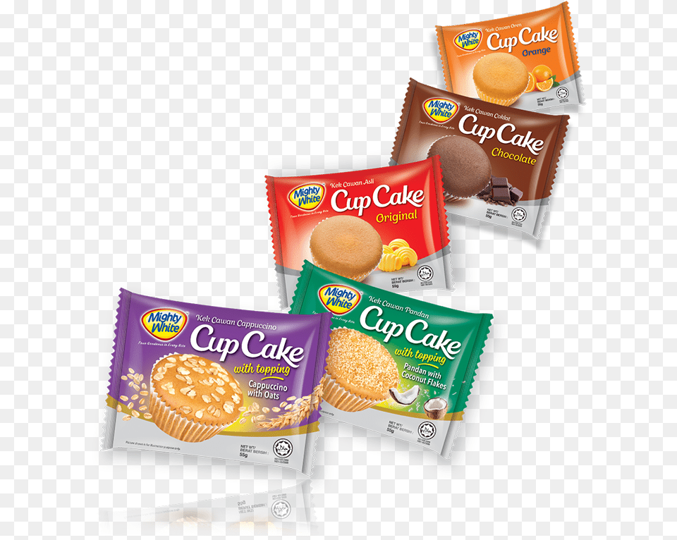 Cup Cake Mighty White, Bread, Cracker, Food, Advertisement Png Image
