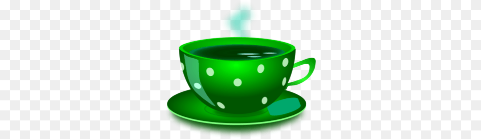 Cup Clip Art, Green, Saucer Free Png
