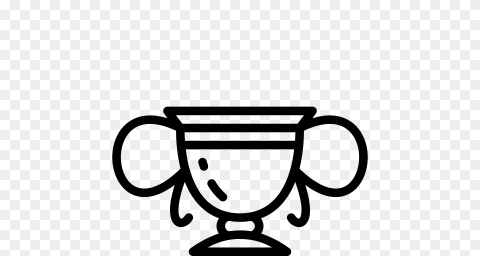Cup Harry Hufflepuff Outline Potter Icon, Gray Free Transparent Png