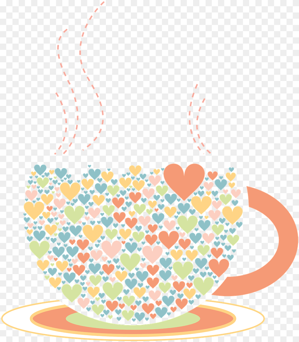 Cup Hearts Drawing International Womens Day Tea, Accessories, Bag, Handbag, Purse Free Transparent Png