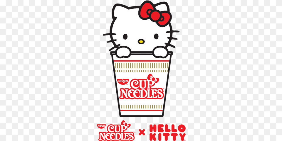 Cup Noodles X Hello Kitty Collab Hello Kitty X Cup Noodles, Advertisement, Cream, Dessert, Food Png