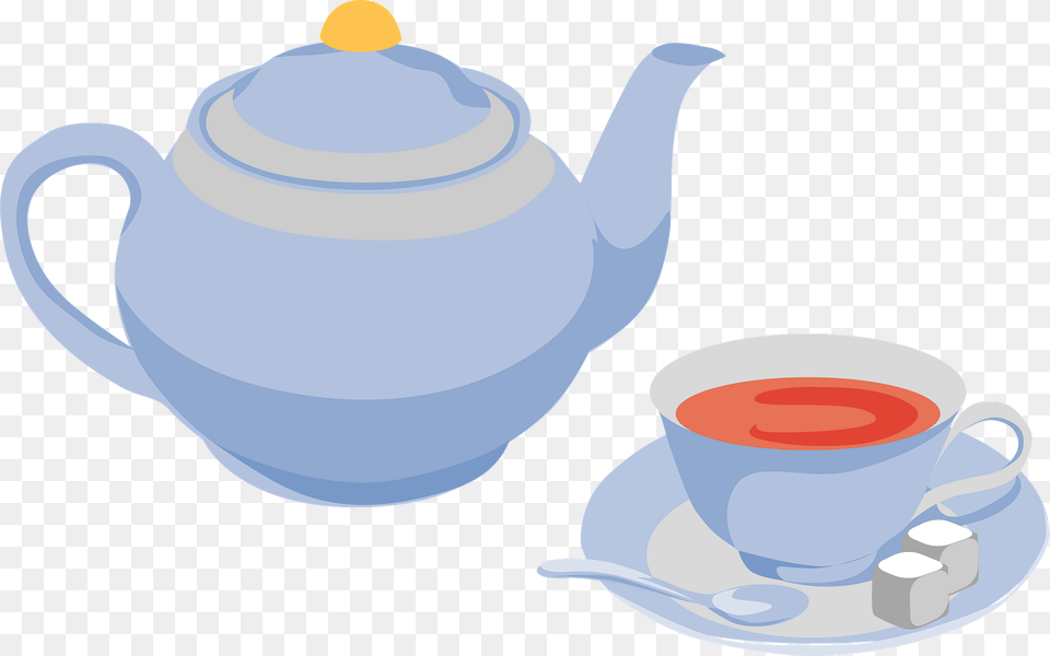 Cup Of Black Tea Clipart, Cookware, Pot, Pottery, Teapot Png Image
