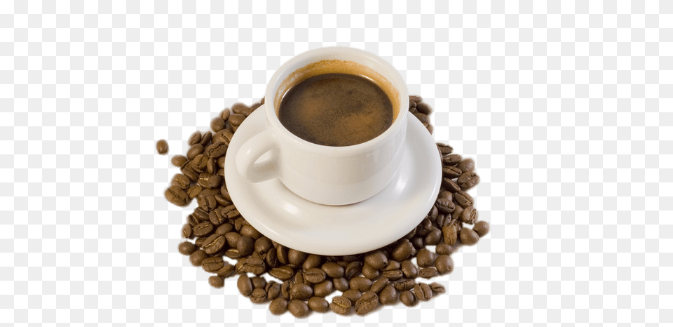 Cup Of Coffee And Beans, Beverage, Coffee Cup, Saucer, Espresso Png