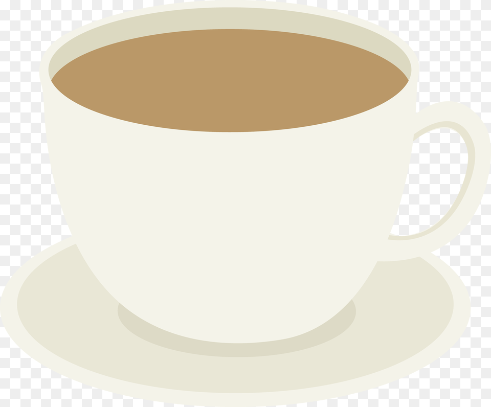 Cup Of Coffee On Plate Coffee Cup And Simple Cartoon Coffee Cup, Beverage, Coffee Cup Free Png Download