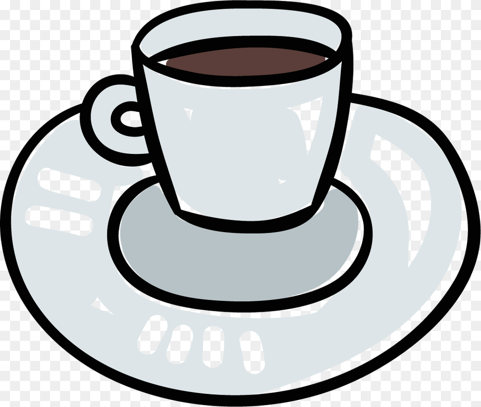 Cup Of Coffee On Saucer Saucer, Beverage, Coffee Cup Free Png