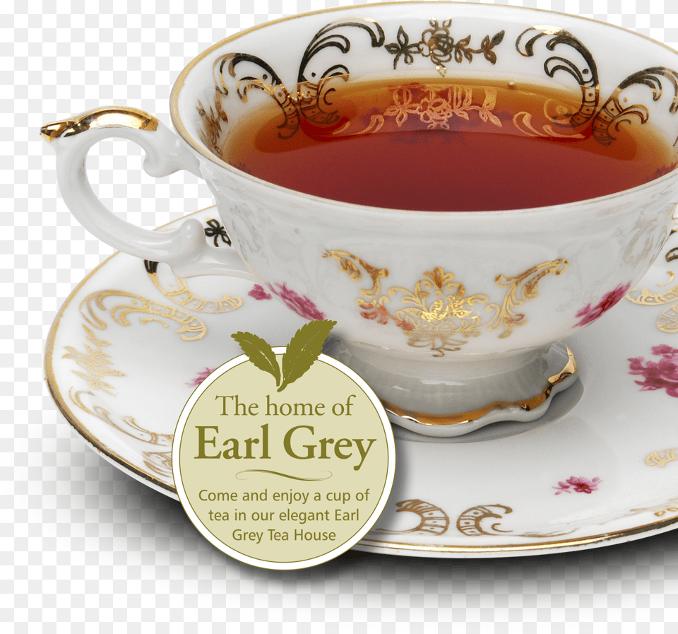 Cup Of Earl Grey Tea, Saucer, Beverage Free Png Download