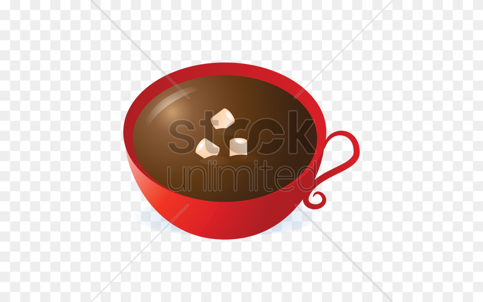 Cup Of Hot Chocolate With Marshmallows Vector Image, Dessert, Food, Meal, Beverage Free Png
