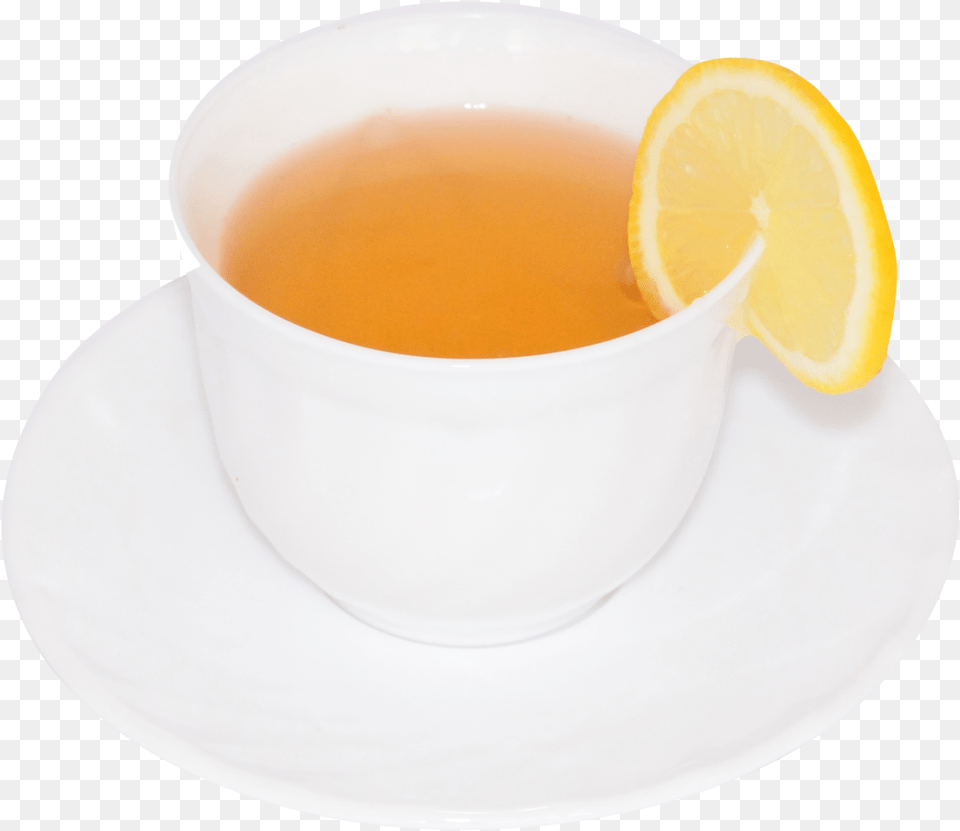 Cup Of Lemon Green Tea Image Green Tea In Tea Cup, Beverage, Produce, Plant, Fruit Free Png Download