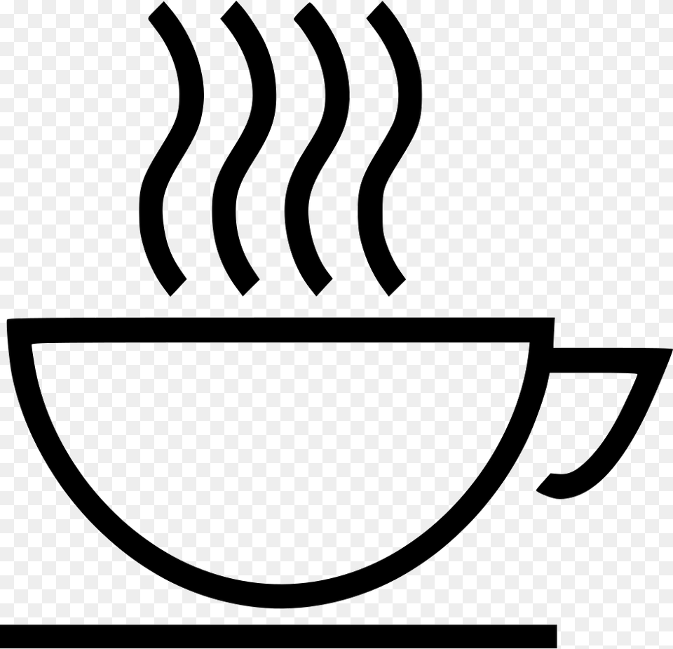 Cup Of Tea, Bowl, Cutlery, Stencil, Soup Bowl Png Image