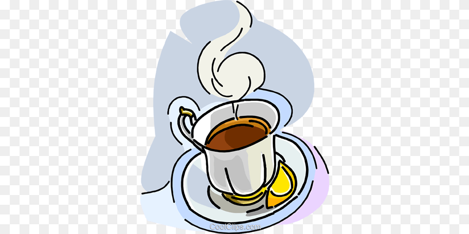 Cup Of Tea With Lemon Royalty Vector Clip Art Illustration, Beverage, Coffee, Coffee Cup Free Transparent Png