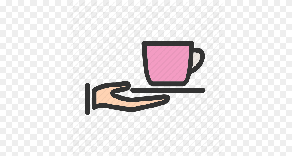 Cup Restaurant Serving Tea Teapot Tray Waiter Icon, Cutlery, Firearm, Weapon, Beverage Png