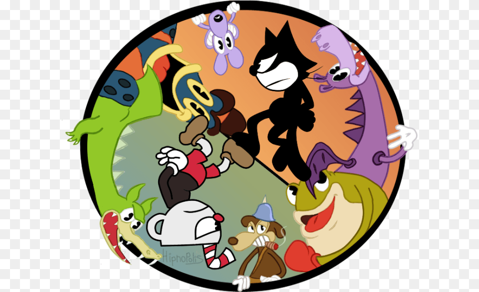 Cupart Countdown Art Challenge September Felix The Cat And Cuphead, Baby, Person Free Png