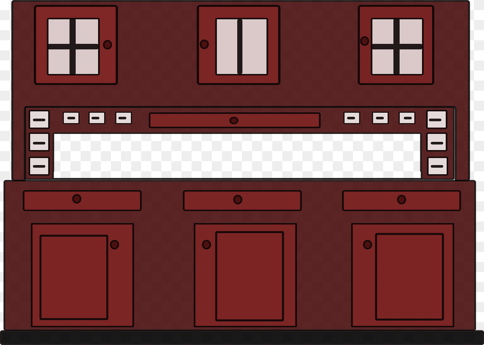 Cupboard Clipart, Maroon, Scoreboard, Cabinet, Furniture Free Png Download