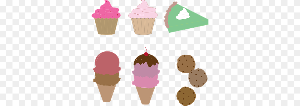 Cupcake Cream, Dessert, Food, Ice Cream Png Image