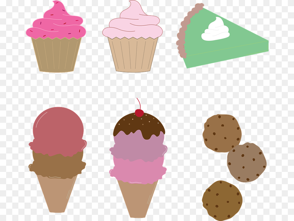 Cupcake Cream, Dessert, Food, Ice Cream Free Transparent Png