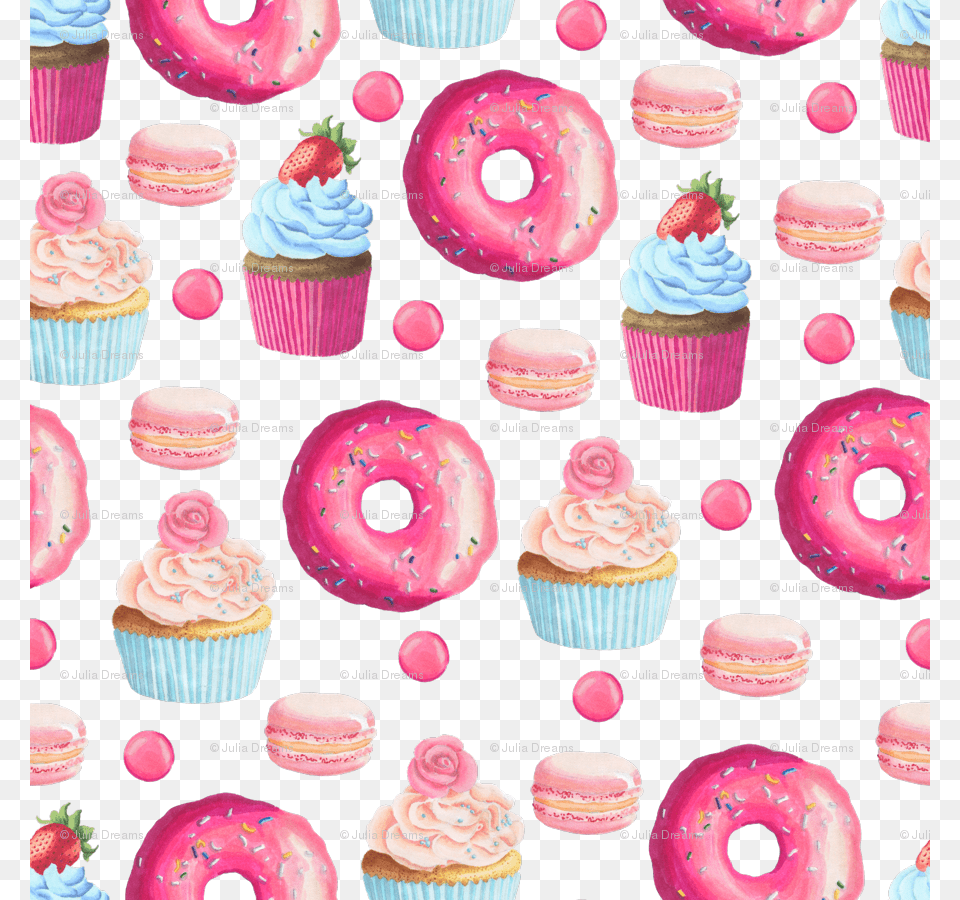 Cupcake And Doughnut Backgrounds, Sweets, Food, Dessert, Cream Free Transparent Png