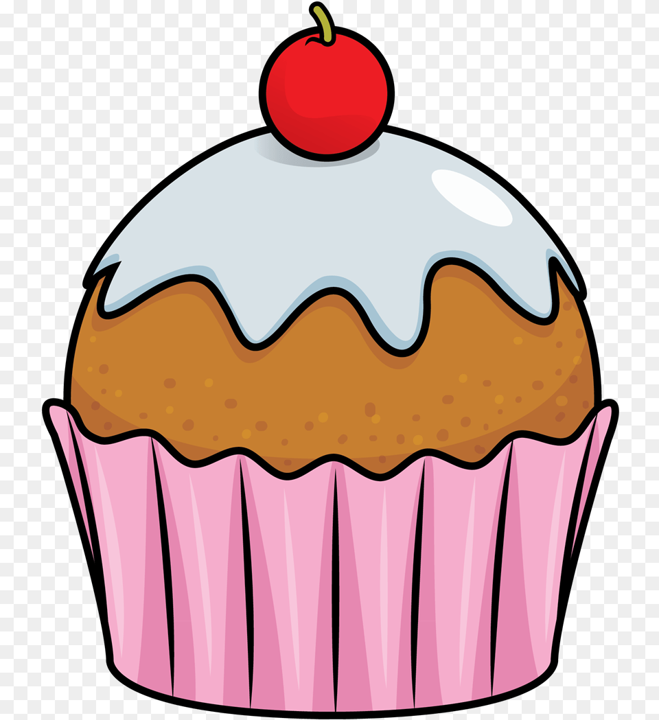 Cupcake Art On Clip Art Cupcake And Pink Cupcakes Clipartcow Clip Art Cup Cake, Cream, Dessert, Food, Person Png Image