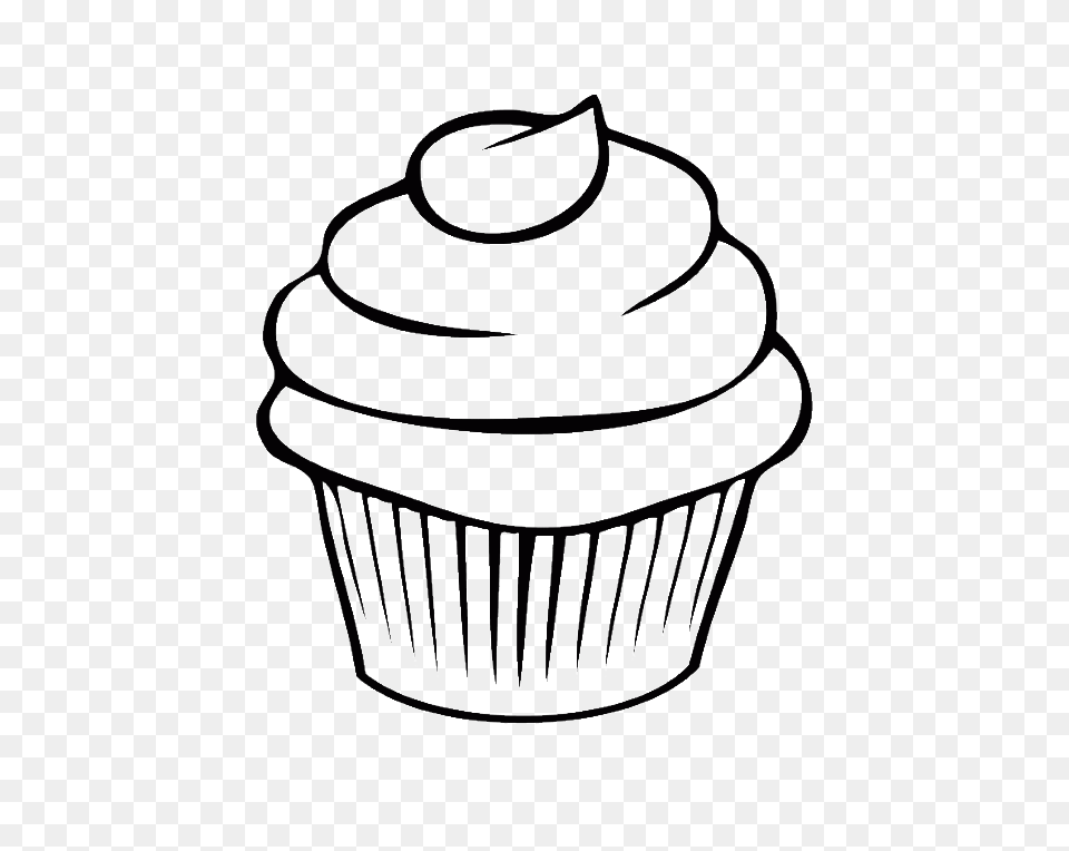 Cupcake Art Watercolor Painting Cupcake Coloring Pages, Cake, Cream, Dessert, Food Free Png Download