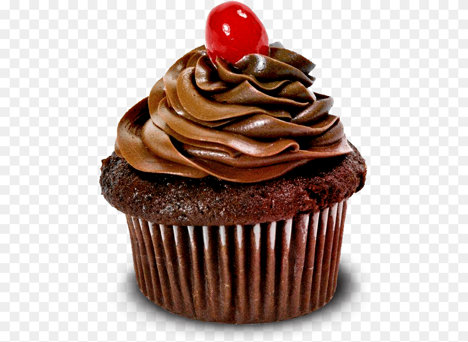Cupcake Birthday Cake Stuffing Torte Black Forest Cupcake, Food, Cream, Dessert, Birthday Cake Png Image