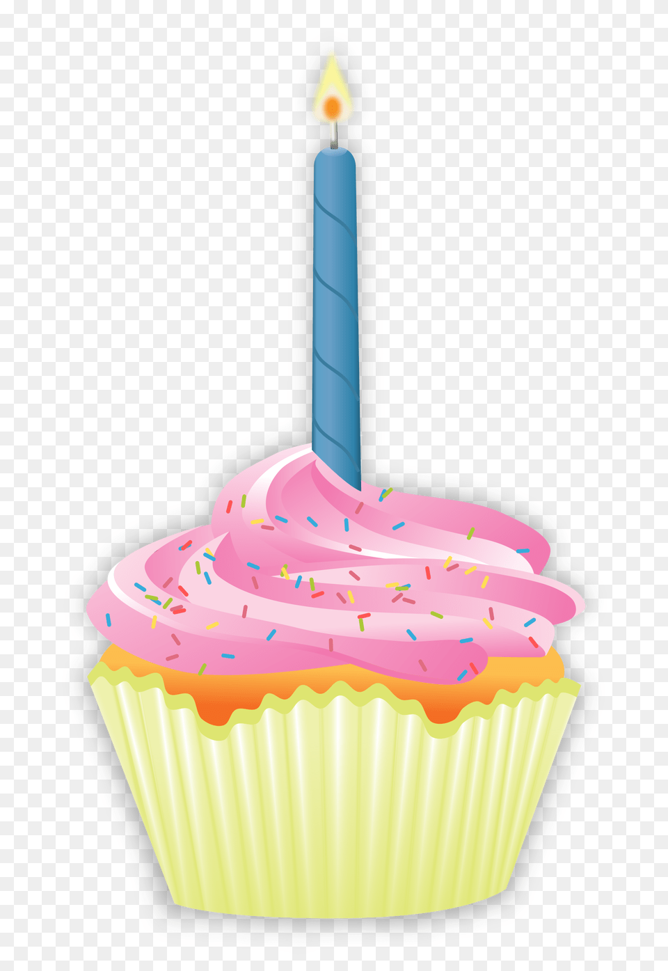 Cupcake Birthday Candles Picture, Birthday Cake, Cake, Cream, Dessert Free Transparent Png