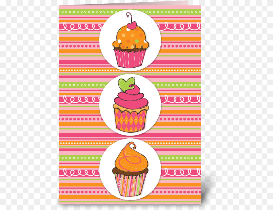 Cupcake Birthday Greeting Card Kuchen, Cake, Cream, Dessert, Food Png Image