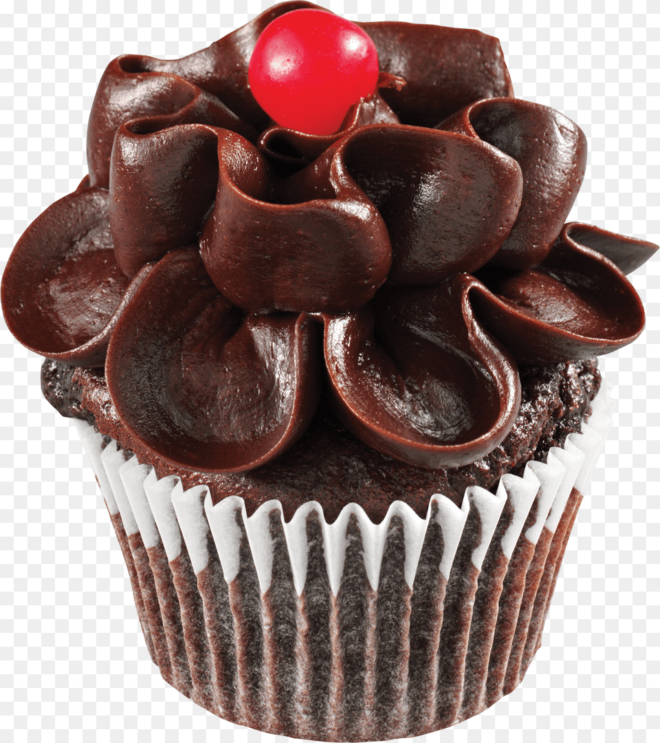 Cupcake Chocolate Cupcake, Cake, Cream, Dessert, Food Png Image