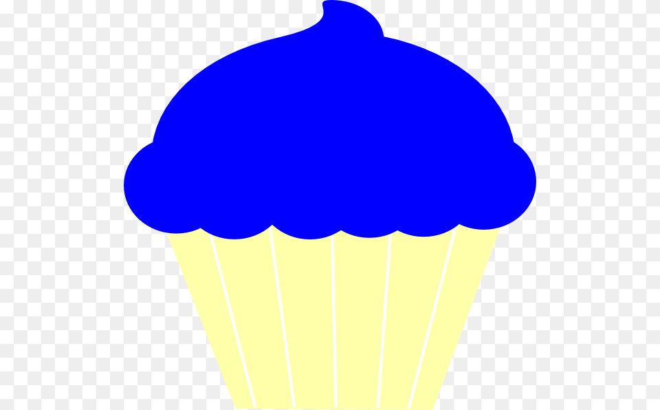 Cupcake Clip Art At Clker Cupcake Blue And Yellow, Cake, Cream, Dessert, Food Free Transparent Png