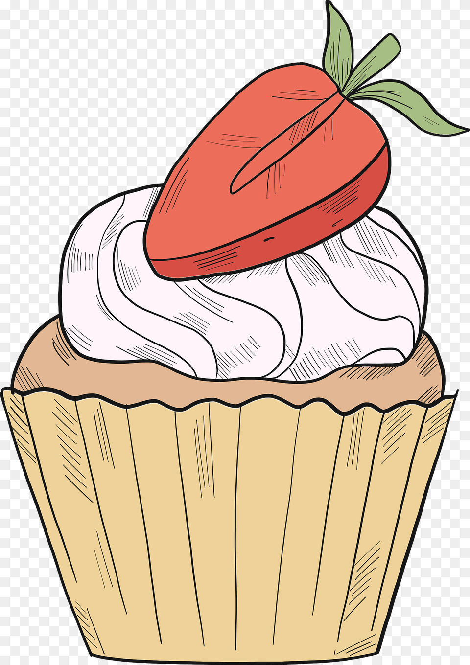 Cupcake Clipart, Whipped Cream, Cake, Cream, Dessert Free Transparent Png
