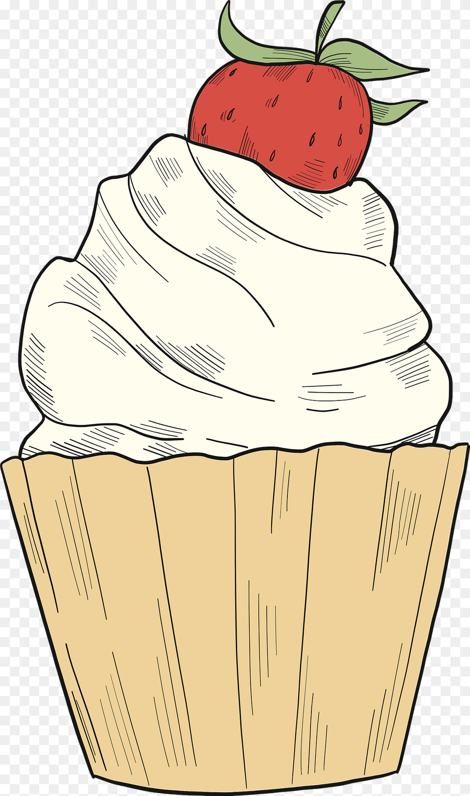 Cupcake Clipart, Whipped Cream, Cream, Dessert, Food Free Png
