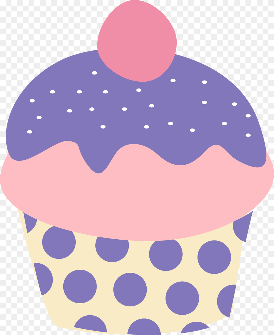 Cupcake Clipart 1st Clipart Violet Cupcake, Cake, Cream, Dessert, Food Free Transparent Png