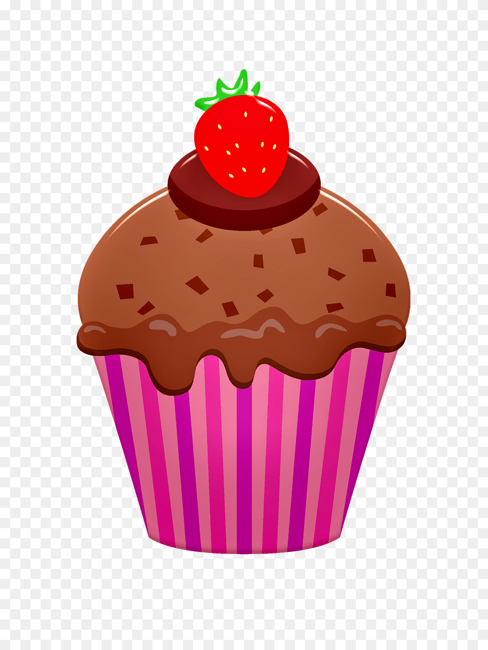 Cupcake Clipart, Berry, Produce, Plant, Fruit Free Png