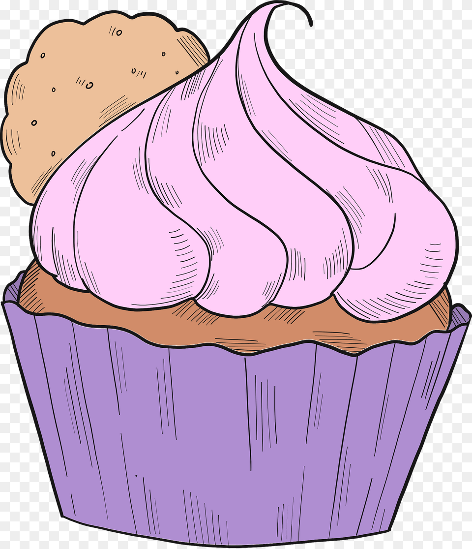 Cupcake Clipart, Cake, Cream, Dessert, Food Free Png