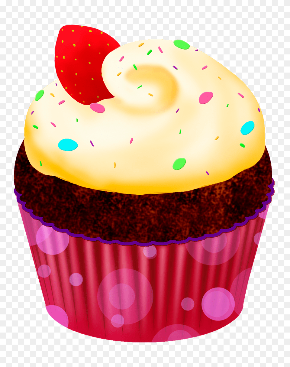 Cupcake Clipart, Cake, Cream, Dessert, Food Png Image