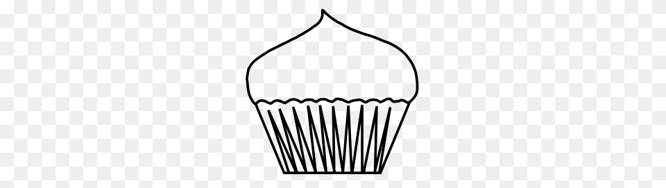 Cupcake Clipart Black And White, Gray Png Image