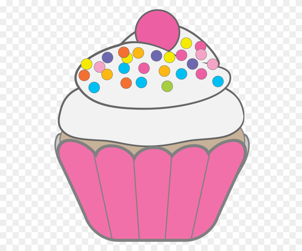 Cupcake Clipart Coloring, Cake, Cream, Dessert, Food Free Png