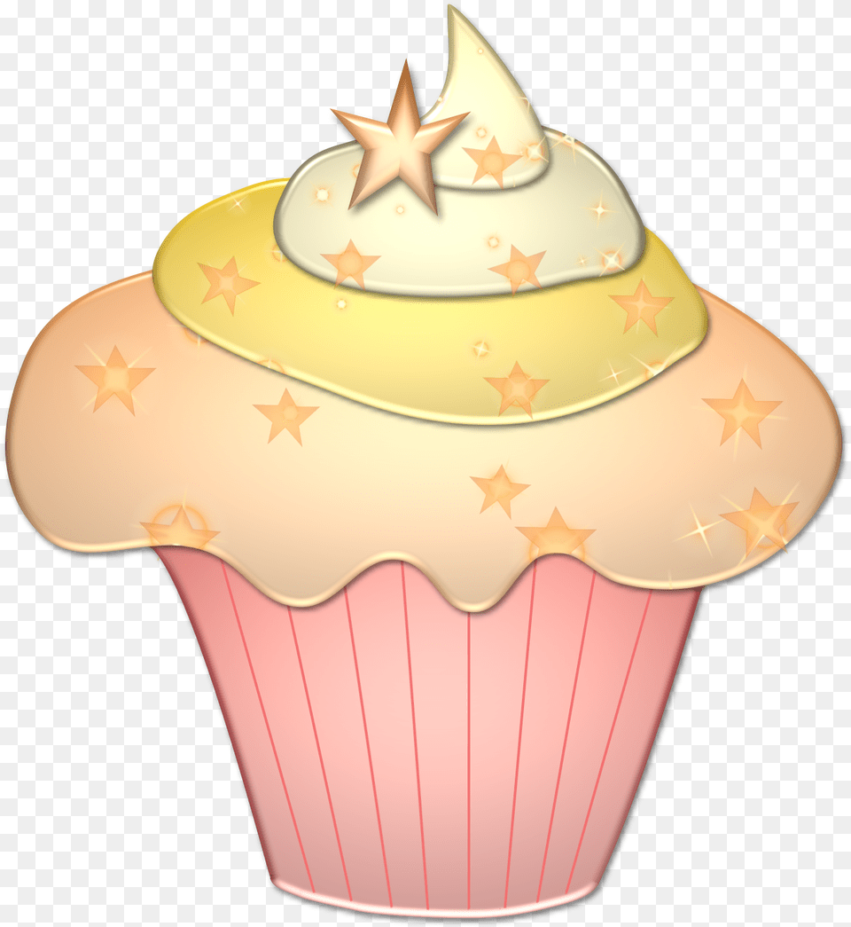 Cupcake Clipart Gold Cupcakes Clipart Hd, Cake, Cream, Dessert, Food Free Png Download