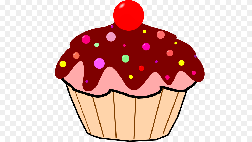 Cupcake Clipart June, Cake, Cream, Dessert, Food Free Transparent Png