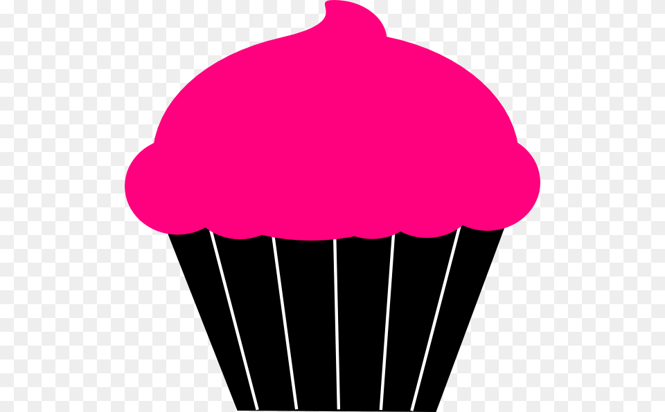 Cupcake Clipart Logo Cupcake Pink Black Clipart, Cake, Cream, Dessert, Food Png