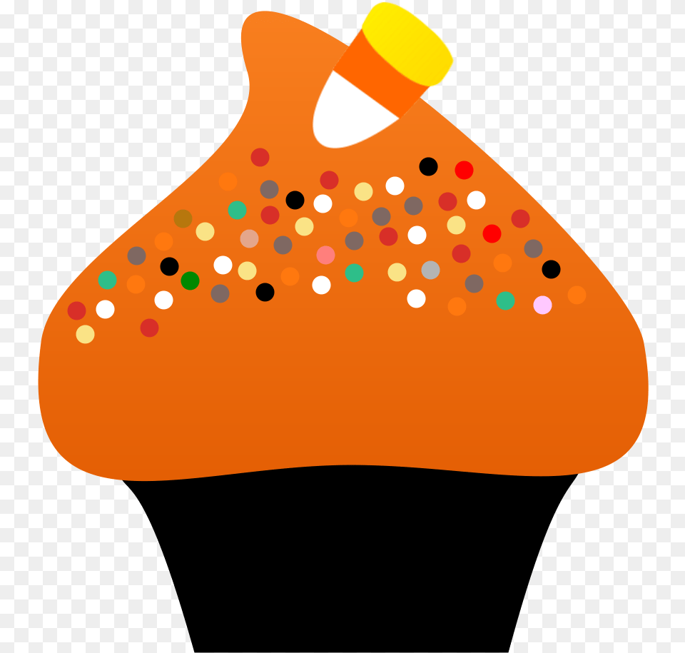 Cupcake Clipart September Candy Corn Halloween Clipart, Food, Sweets, Cookie, Person Png Image