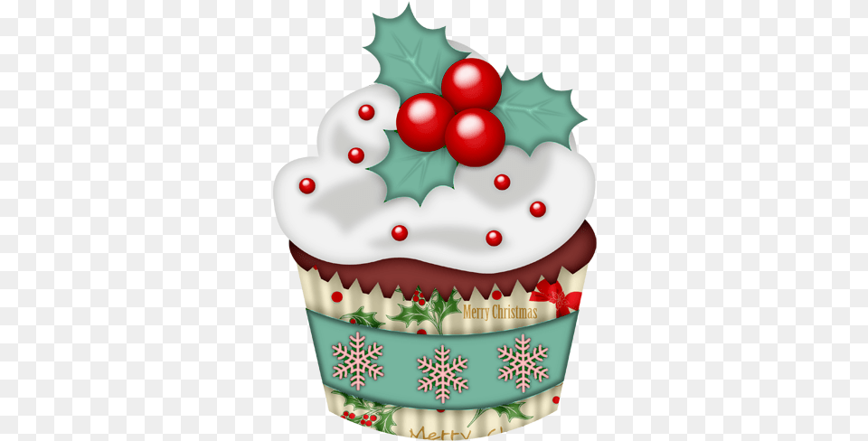 Cupcake Clipart Winter Cupcake Clipart Christmas, Birthday Cake, Food, Dessert, Cream Free Png