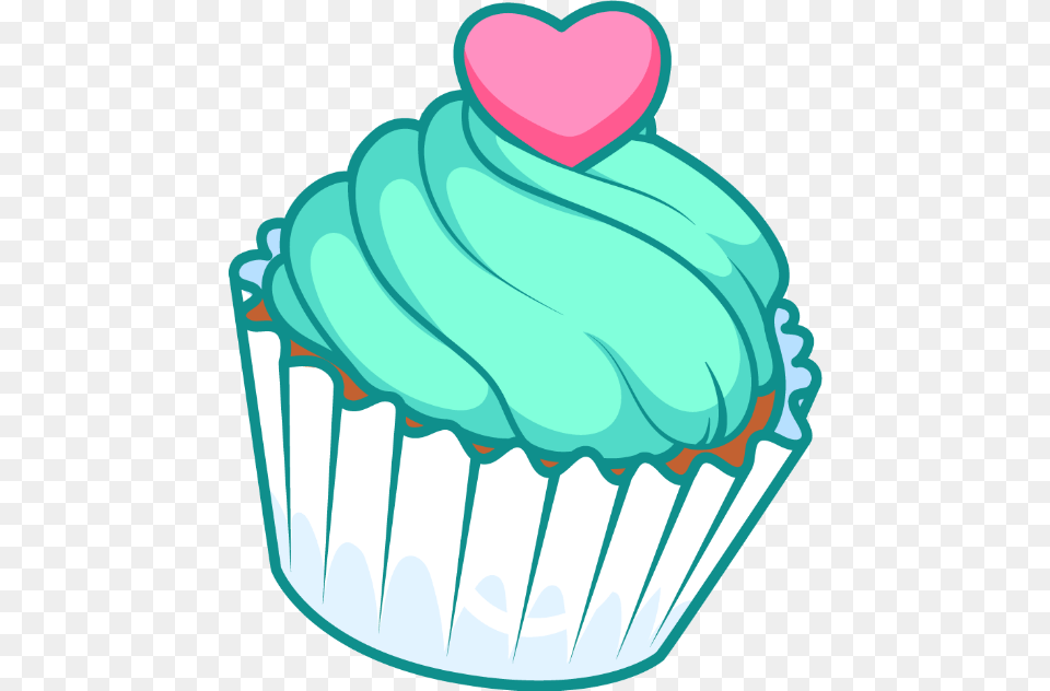 Cupcake Cupcakeday Heart Green Cake Pink Food Cute Green Cupcakes Clipart, Cream, Dessert, Icing, Ammunition Png Image