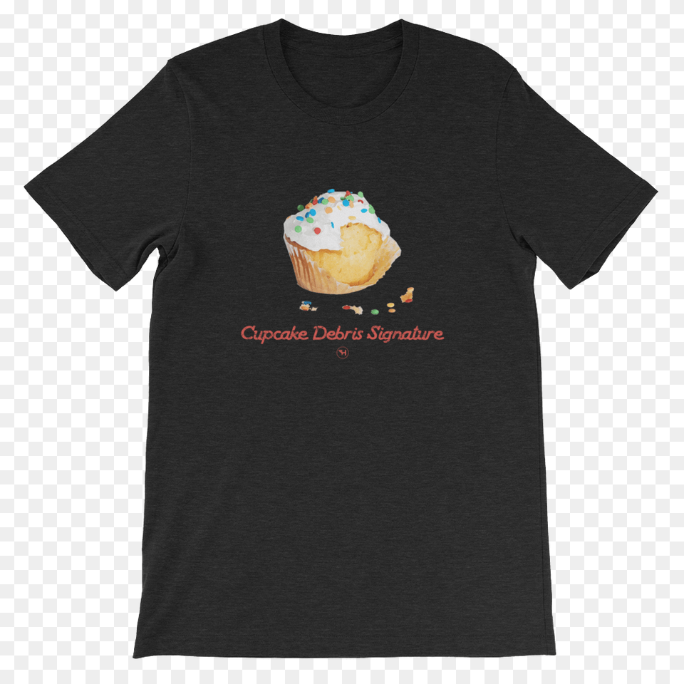 Cupcake Debris Signature Unisex Tee Helicity Designs, Clothing, T-shirt, Cake, Cream Free Png Download
