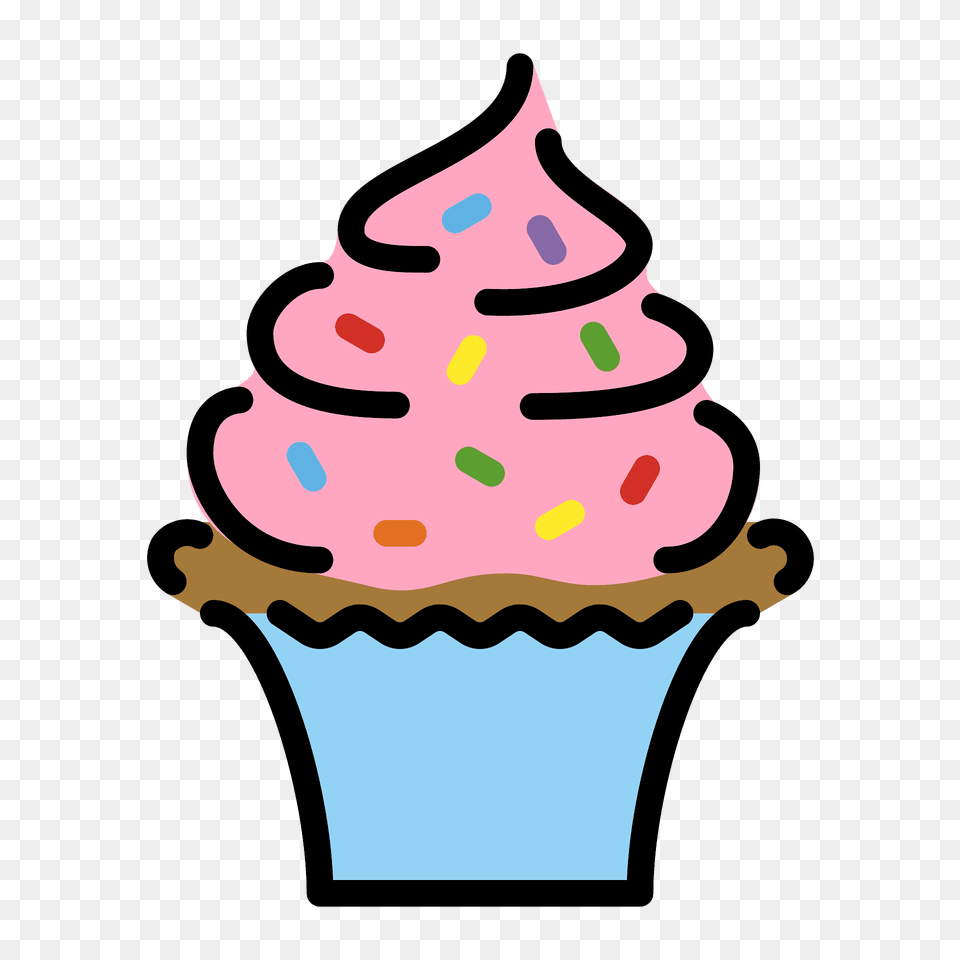 Cupcake Emoji Clipart, Cake, Cream, Dessert, Food Free Transparent Png