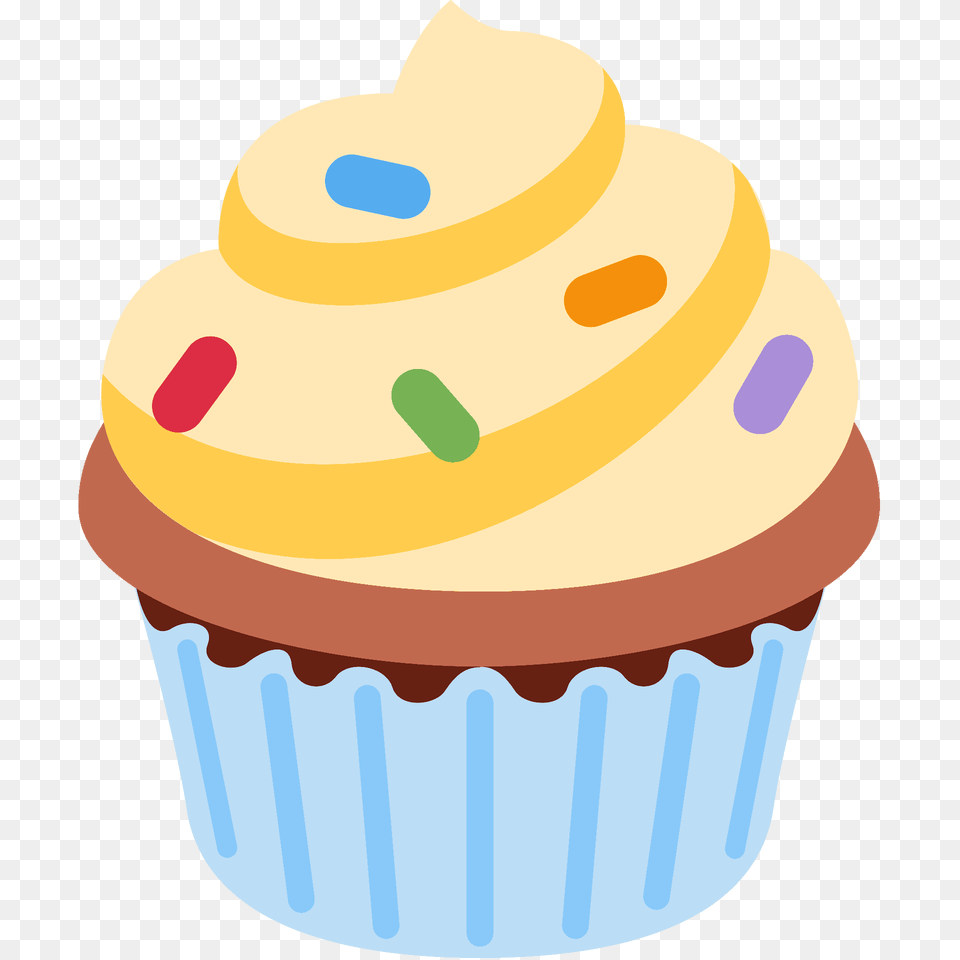 Cupcake Emoji Clipart, Cake, Cream, Dessert, Food Png Image