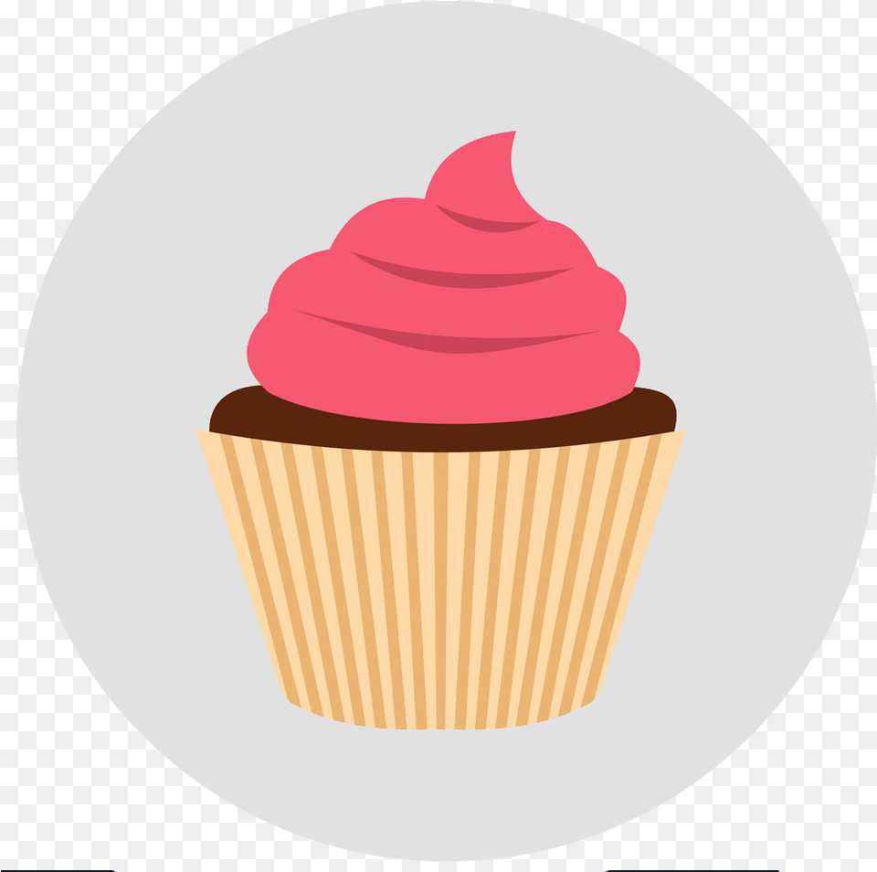 Cupcake Flat Design, Cake, Cream, Dessert, Food Free Png